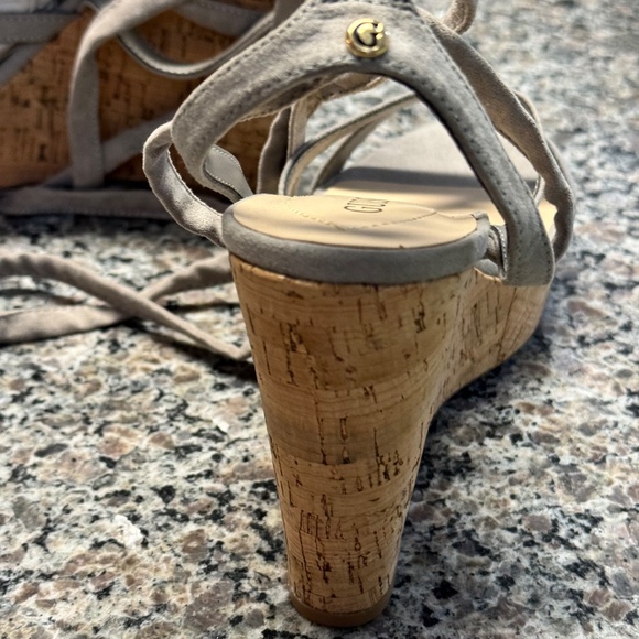 Guess Treacy Cork Wedge Tie up Sandal New - Picture 4 of 5